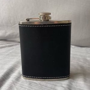 7oz Stainless Steel Hip Flask Leather Wrapped